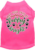 Load image into Gallery viewer, Christmas Pet Dog and Cat Shirt Screen Printed, "Furry & Bright"