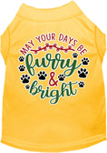 Load image into Gallery viewer, Christmas Pet Dog and Cat Shirt Screen Printed, "Furry & Bright"