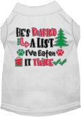 Load image into Gallery viewer, Christmas Pet Dog and Cat Shirt, "He's Making A List, I've Eaten It Twice"