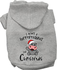 Load image into Gallery viewer, Christmas Pet Hoodie "I Want A Hippopotamus For Christmas"