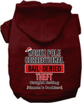 Load image into Gallery viewer, Christmas Pet Hoodie Screen Printed, "North Pole Correctional"
