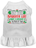 Load image into Gallery viewer, Christmas Pet Dress "On The Naughty List And I Regret Nothing"