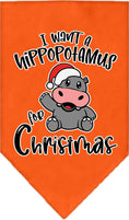 Load image into Gallery viewer, Christmas Pet and Dog Bandana, "I Want A Hippopotamus For Christmas"