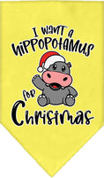 Load image into Gallery viewer, Christmas Pet and Dog Bandana, "I Want A Hippopotamus For Christmas"
