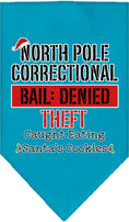 Load image into Gallery viewer, Christmas Pet and Dog Bandana Screen Printed, "North Pole Correctional"