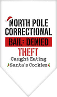 Load image into Gallery viewer, Christmas Pet and Dog Bandana Screen Printed, "North Pole Correctional"