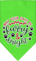 Load image into Gallery viewer, Christmas Pet and Dog Bandana Screen Printed, "Furry & Bright"