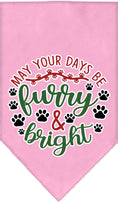Load image into Gallery viewer, Christmas Pet and Dog Bandana Screen Printed, "Furry & Bright"