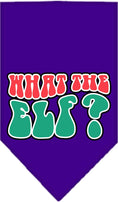 Load image into Gallery viewer, Christmas Pet and Dog Bandana Screen Printed, "What The Elf"