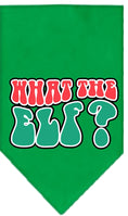Load image into Gallery viewer, Christmas Pet and Dog Bandana Screen Printed, "What The Elf"