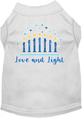 Load image into Gallery viewer, Hanukkah Pet Dog and Cat Shirt Screen Printed, "Love & Light"