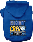 Load image into Gallery viewer, Hanukkah Pet, Dog and Cat Hoodie Screen Printed, "Eight Crazy Nights"
