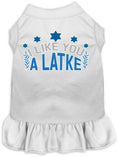 Load image into Gallery viewer, Hanukkah Pet Dress "I Like You A Latke"