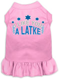 Load image into Gallery viewer, Hanukkah Pet Dress "I Like You A Latke"