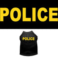 Load image into Gallery viewer, Halloween Pet Dog & Cat Shirt Screen Printed, "Police Costume"