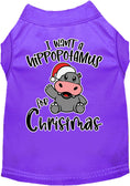Load image into Gallery viewer, Christmas Pet Dog & Cat Shirt, "I Want A Hippopotamus For Christmas"