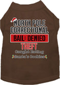 Load image into Gallery viewer, Christmas Pet Dog & Cat Shirt Screen Printed, "North Pole Correctional"