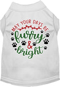 Load image into Gallery viewer, Christmas Pet Dog and Cat Shirt Screen Printed, "Furry & Bright"
