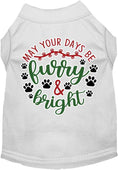 Load image into Gallery viewer, Christmas Pet Dog and Cat Shirt Screen Printed, "Furry & Bright"