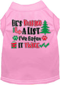 Load image into Gallery viewer, Christmas Pet Dog and Cat Shirt, "He's Making A List, I've Eaten It Twice"