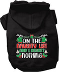 Load image into Gallery viewer, Christmas Pet Hoodie, "On The Naughty List And I Regret Nothing"