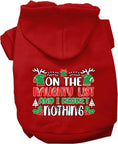Load image into Gallery viewer, Christmas Pet Hoodie, "On The Naughty List And I Regret Nothing"