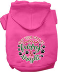 Load image into Gallery viewer, Christmas Pet Hoodie Screen Printed, "Furry & Bright"
