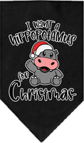 Load image into Gallery viewer, Christmas Pet and Dog Bandana, "I Want A Hippopotamus For Christmas"