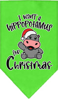 Load image into Gallery viewer, Christmas Pet and Dog Bandana, "I Want A Hippopotamus For Christmas"