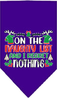 Load image into Gallery viewer, Christmas Pet Bandana "On The Naughty List And I Regret Nothing"