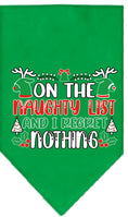 Load image into Gallery viewer, Christmas Pet Bandana "On The Naughty List And I Regret Nothing"