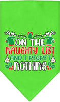 Load image into Gallery viewer, Christmas Pet Bandana "On The Naughty List And I Regret Nothing"