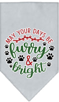 Load image into Gallery viewer, Christmas Pet and Dog Bandana Screen Printed, "Furry & Bright"