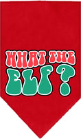 Load image into Gallery viewer, Christmas Pet and Dog Bandana Screen Printed, "What The Elf"
