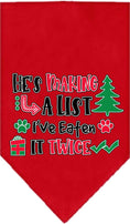 Load image into Gallery viewer, Christmas Pet Bandana "He's Making A List, I've Eaten It Twice"