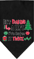 Load image into Gallery viewer, Christmas Pet Bandana "He's Making A List, I've Eaten It Twice"