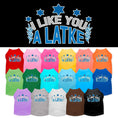Load image into Gallery viewer, Hanukkah Pet Dog and Cat Shirt Screen Printed, "I Like You A Latke"