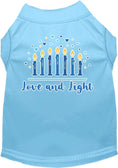 Load image into Gallery viewer, Hanukkah Pet Dog and Cat Shirt Screen Printed, "Love & Light"