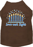 Load image into Gallery viewer, Hanukkah Pet Dog and Cat Shirt Screen Printed, "Love & Light"