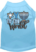 Load image into Gallery viewer, Hanukkah Pet Dog and Cat Shirt Screen Printed, "Oy To The World"