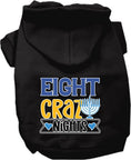 Load image into Gallery viewer, Hanukkah Pet, Dog and Cat Hoodie Screen Printed, "Eight Crazy Nights"