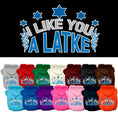Load image into Gallery viewer, Hanukkah Pet Hoodie "I Like You A Latke"