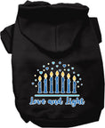 Load image into Gallery viewer, Hanukkah Pet, Dog and Cat Hoodie Screen Printed, "Love and Light"
