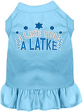 Load image into Gallery viewer, Hanukkah Pet Dress "I Like You A Latke"