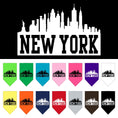 Load image into Gallery viewer, Pet and Dog Bandana Screen Printed, "New York Skyline"