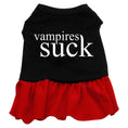 Load image into Gallery viewer, Halloween Pet Dress Screen Printed, "Vampires Suck"