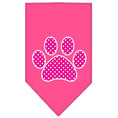 Load image into Gallery viewer, Pet and Dog Bandana Screen Printed, "Pink Swiss Dot Paw"
