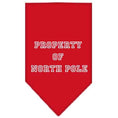 Load image into Gallery viewer, Christmas Pet and Dog Bandana Screen Printed, "Property Of North Pole"