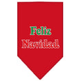 Load image into Gallery viewer, Christmas Pet and Dog Bandana Screen Printed, "Feliz Navidad"