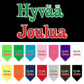 Load image into Gallery viewer, Christmas Pet and Dog Bandana Screen Printed, "Hyvää Joulua"